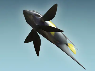 Anglefish 3 flying fish 3D model