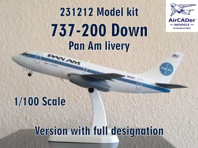 231212 Model kit Boeing 737-200 Down 3D print model