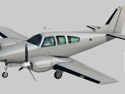 Beechcraft 56TC Baron Low-poly 3D model