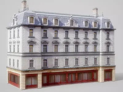 European building 03 Low-poly 3D model