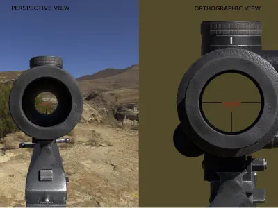 Box Scope 4X24 Zoom Low-poly 3D model