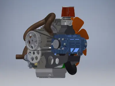 Two stroke roatry engine 3D model