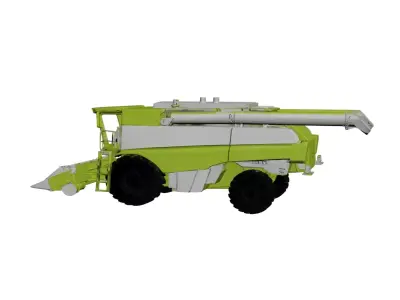 Generic Combine Harvester Agricultural Farming Machine 3D model
