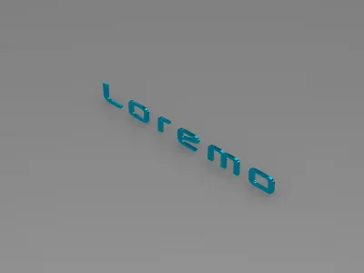 Loremo logo 3D model