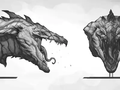 Dragon head 3D model 3D model