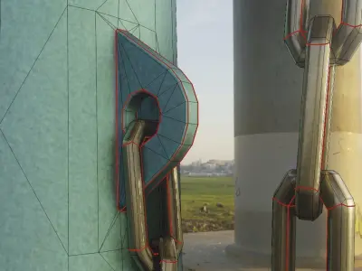  Fire Hydrant VAG Version -2- Low-Poly Version Low-poly 3D model