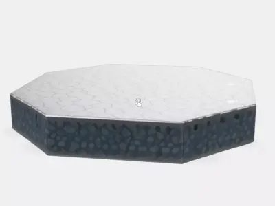 Hex Metal Panel Low-poly 3D model