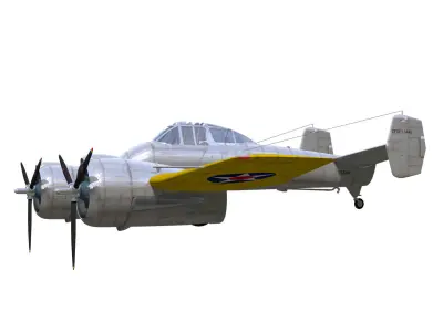 Grumman XF5F Skyrocket 3D model