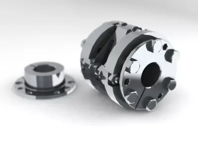 Elastic coupling 2 3D model