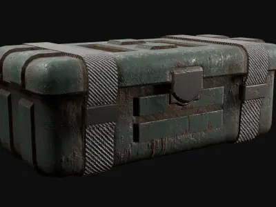 Low-Poly Realistic Military Supply Crate Low-poly 3D model