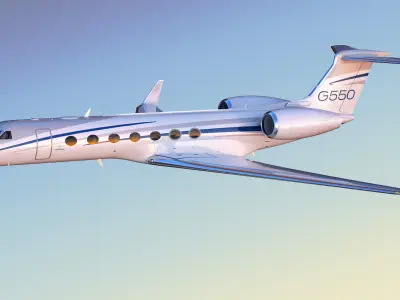 Gulfstream G550 Business Jet 3D model