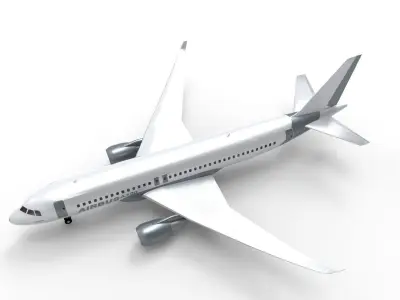 Airbus A320 Low-poly 3D model