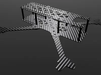 race fpv drone frame 5 inch  Free 3D model