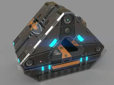Sci fi device - Game Ready - Cyberpunk Low-poly 3D model