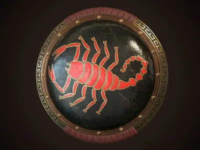 Hoplite Shield Scorpion  Low-poly 3D model