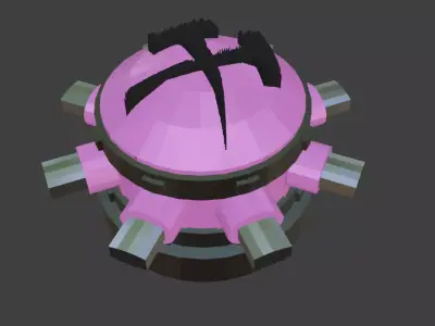 Tack Shooter Low-poly 3D model