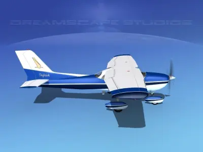 Cessna 172 Skyhawk 1976 V12 3D model