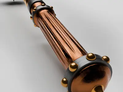 Battle mace high-poly model 3D model