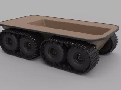 Argo platform 8x8 with 4 tracks 3D model