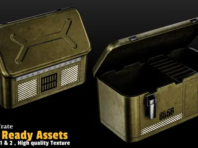 17 Crate Game Asset 3D model