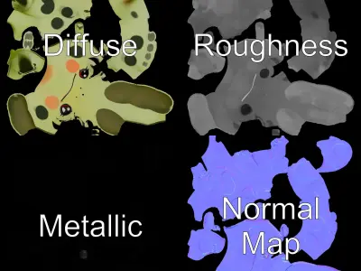 Cute Dinosaur Character D Model Pack Low-poly 3D model