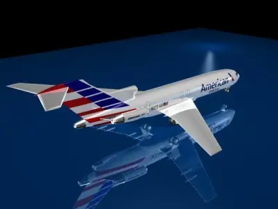 American Airlines 727 3D model