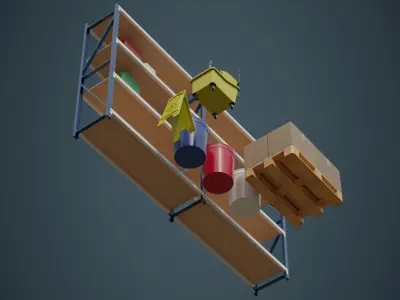 Industrial Props Collection 1A Low-poly 3D model