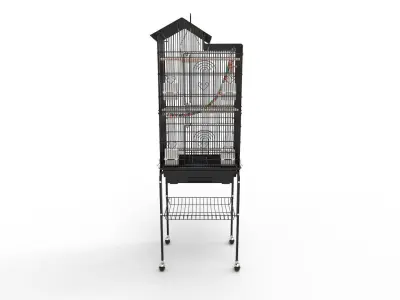 Large Canary Parakeet Cockatiel Lovebird Finch Bird Cage 3D model