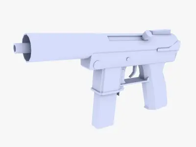 Tec 9 Submachine Gun Low-poly 3D model