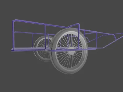 low-poly local thailand trolley model Low-poly 3D model