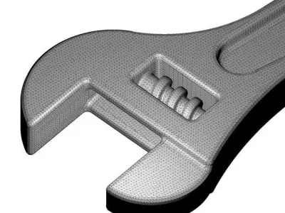 Plastic Wrench Toy 3D model