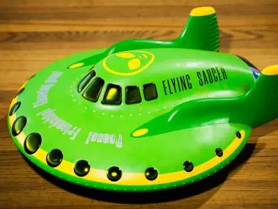 Stylized Flying Saucer Low-poly 3D model