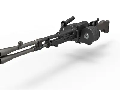 Heavy blaster of Cara Dune from The Mandalorian 3D model