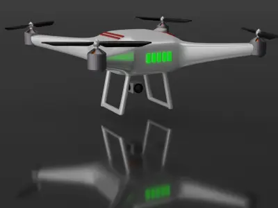 3D Drone modeling in Blender 3D model