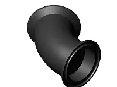 Sanitary Elbow 45 TC 1-1-2 in 3D model