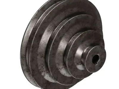 Rusty Cone Pulley 3D model