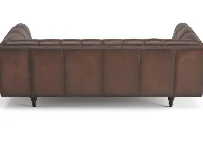 Old Leather Sofa Free low-poly 3D model