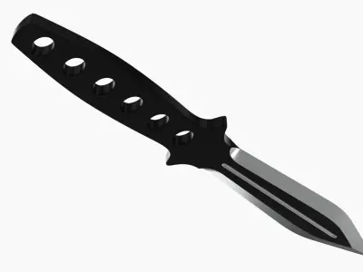 Knife throwing 05 3D model