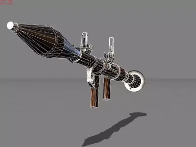 RPG-7 Bazoka Low-poly 3D model