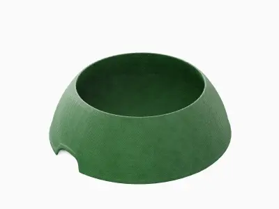 Plastic Dog Bowl A 02 Low-poly 3D model