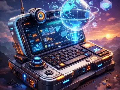 Futuristic Portable AI Control Station 3D print model