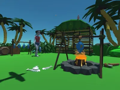 9t5 Low Poly Desert Island Low-poly 3D model