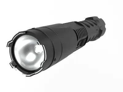 Stun Gun Flash Light with 3D Mockup 3D model
