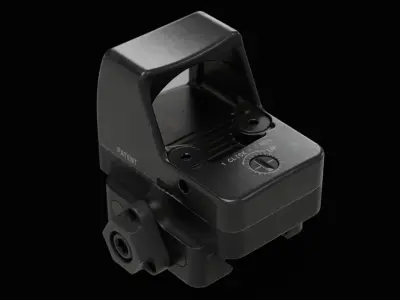 Trijicon RMR Automatic LED and 45 Degree Mount Low-poly 3D model