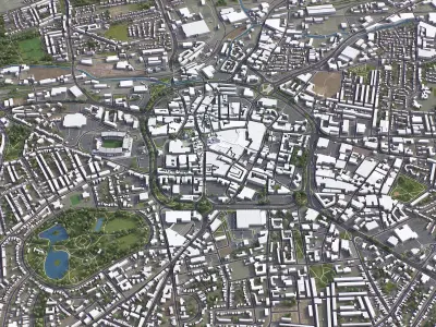 Wolverhampton Low-poly 3D model