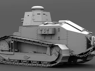 Renault FT17 French Light Tank 3D model