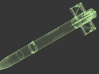 HVAR - High Velocity Aircraft Rocket 3D model