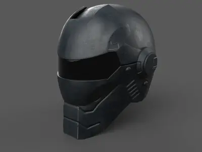 Helmet scifi military combat  Low-poly 3D model
