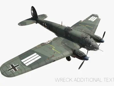 Heinkel He 111 A1-DA Low-poly 3D model