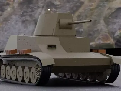 7TP - polish tank - World of Tanks edition 3D model